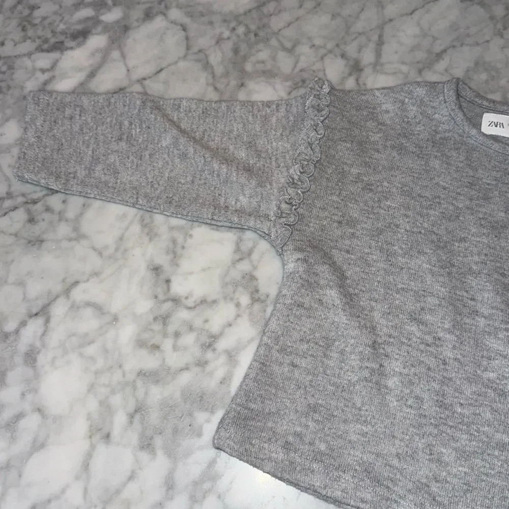 ZARA Gray Knit Sweater and Leggings Set 2Y